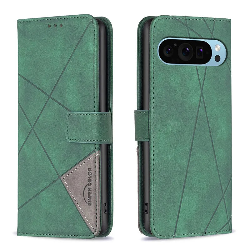 Luxury Leather Phone Case on For Google Pixel 9 Pro XL GGX8B GZC4K GQ57S 7A 8A 7 8 Pixel9 Pro Couqe Magnetic Wallet Flip Cover