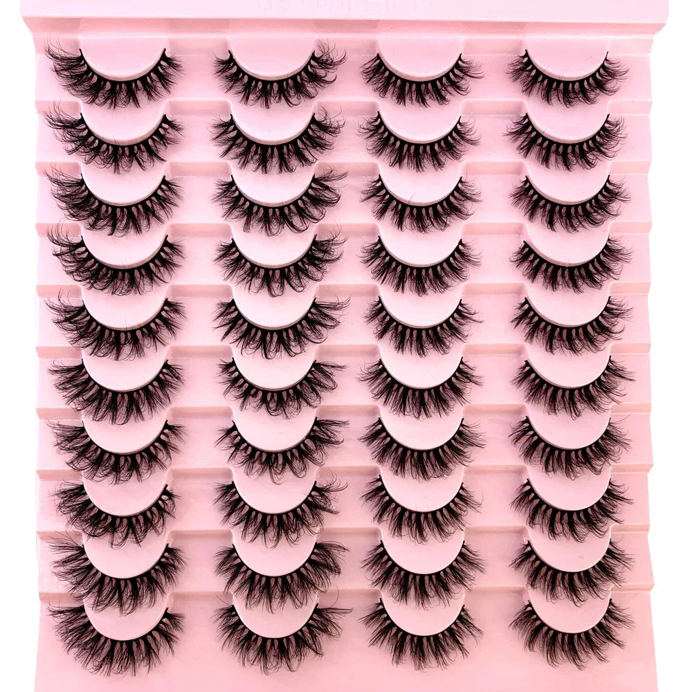 New 20 pairs natural Thick false eyelashes long makeup 6d mink eyelashes eyelash extension mink eyelashes for beauty