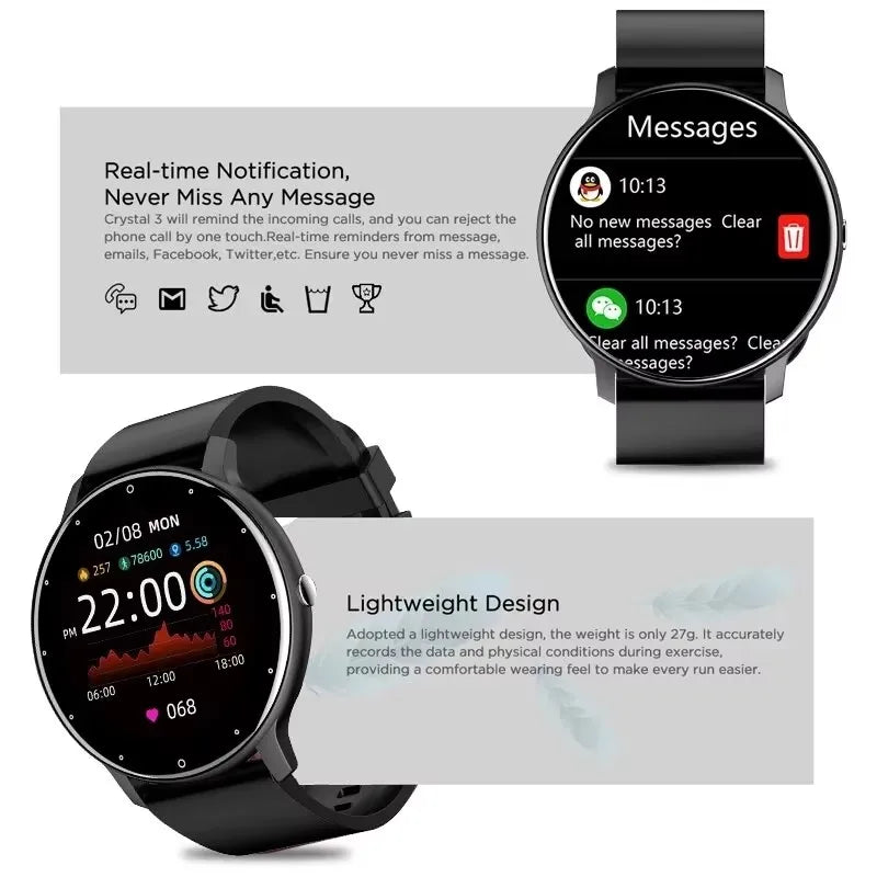 LIGE Fashion Smart Watch Men Sports Fitness Health Monitor New Watches IP67 Waterproof Bluetooth Call For Android ios Smartwatch