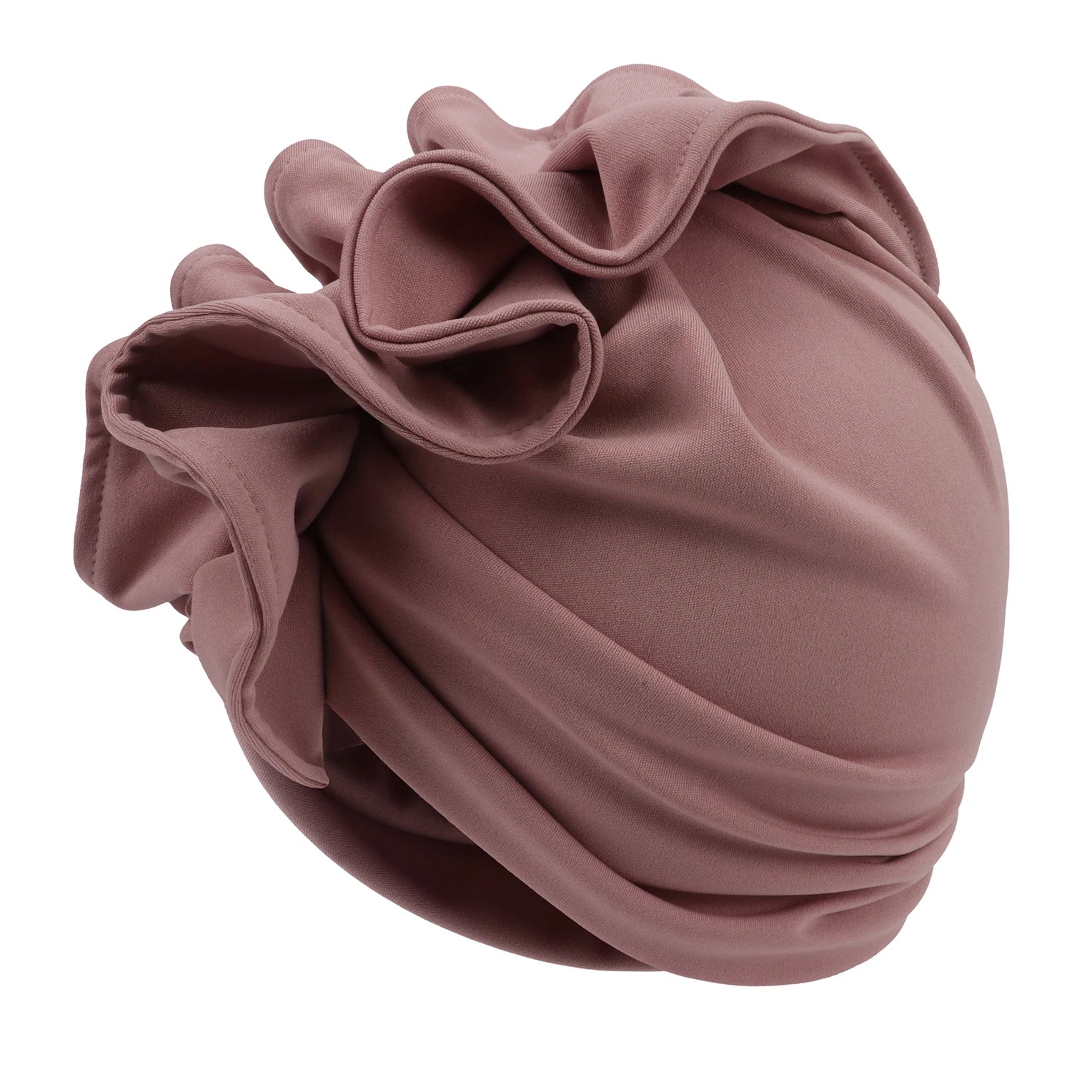 Ruffled Turban Cap for Women