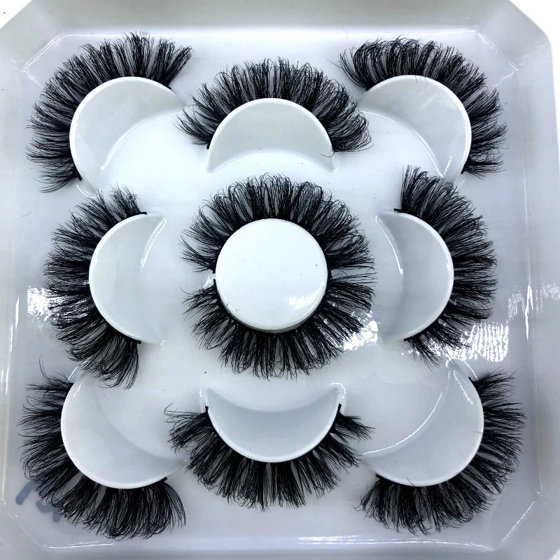 New 5 pairs 8-25mm natural 3D false eyelashes fake lashes makeup kit Mink Lashes extension mink eyelashes maquiagem