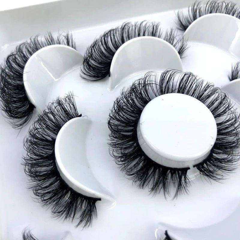 New 5 pairs 8-25mm natural 3D false eyelashes fake lashes makeup kit Mink Lashes extension mink eyelashes maquiagem