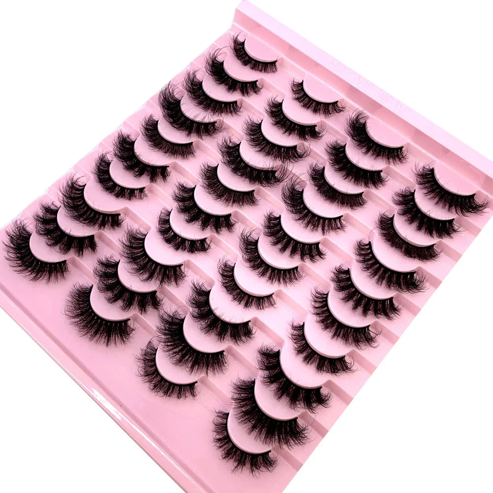 New 20 pairs natural Thick false eyelashes long makeup 6d mink eyelashes eyelash extension mink eyelashes for beauty
