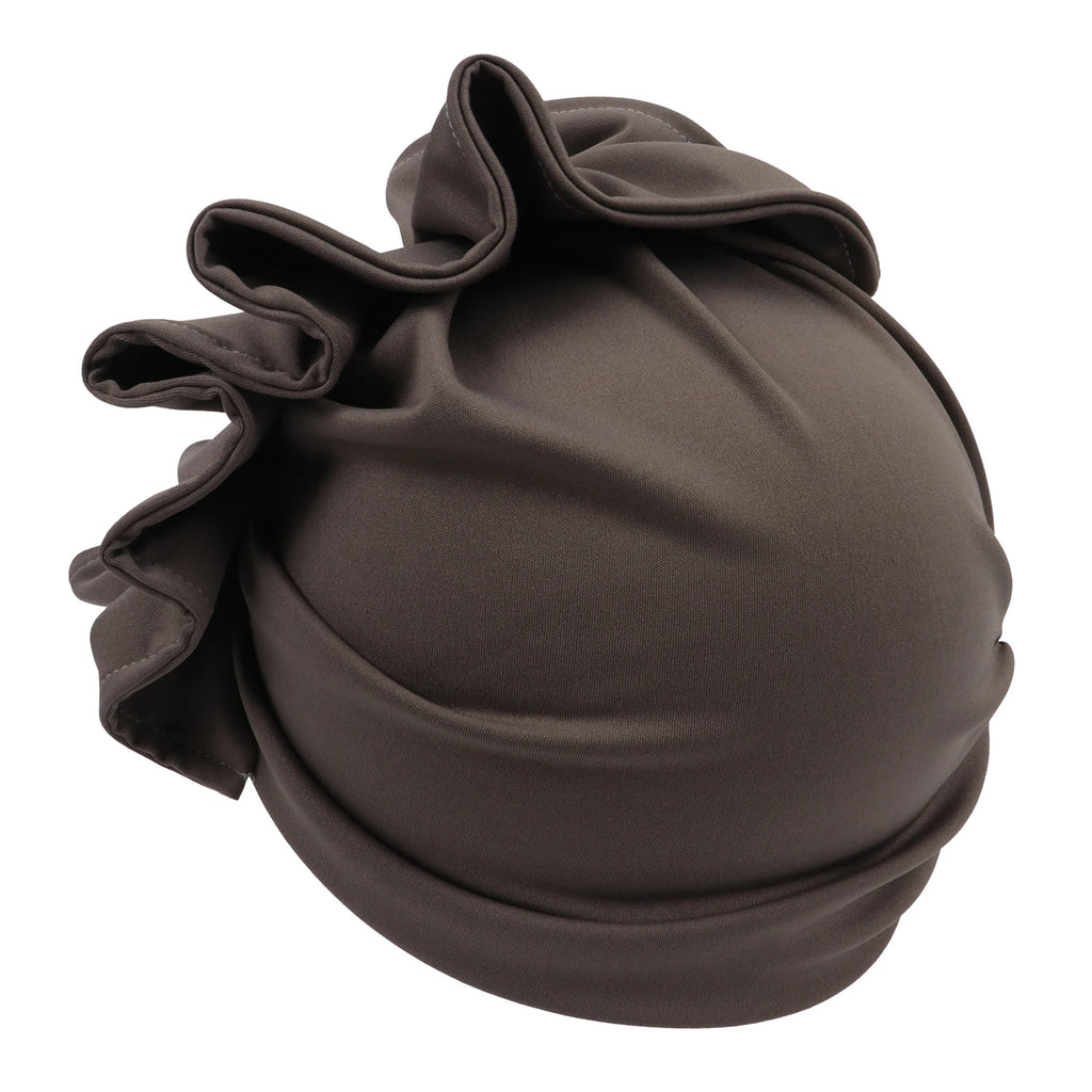 Ruffled Turban Cap for Women
