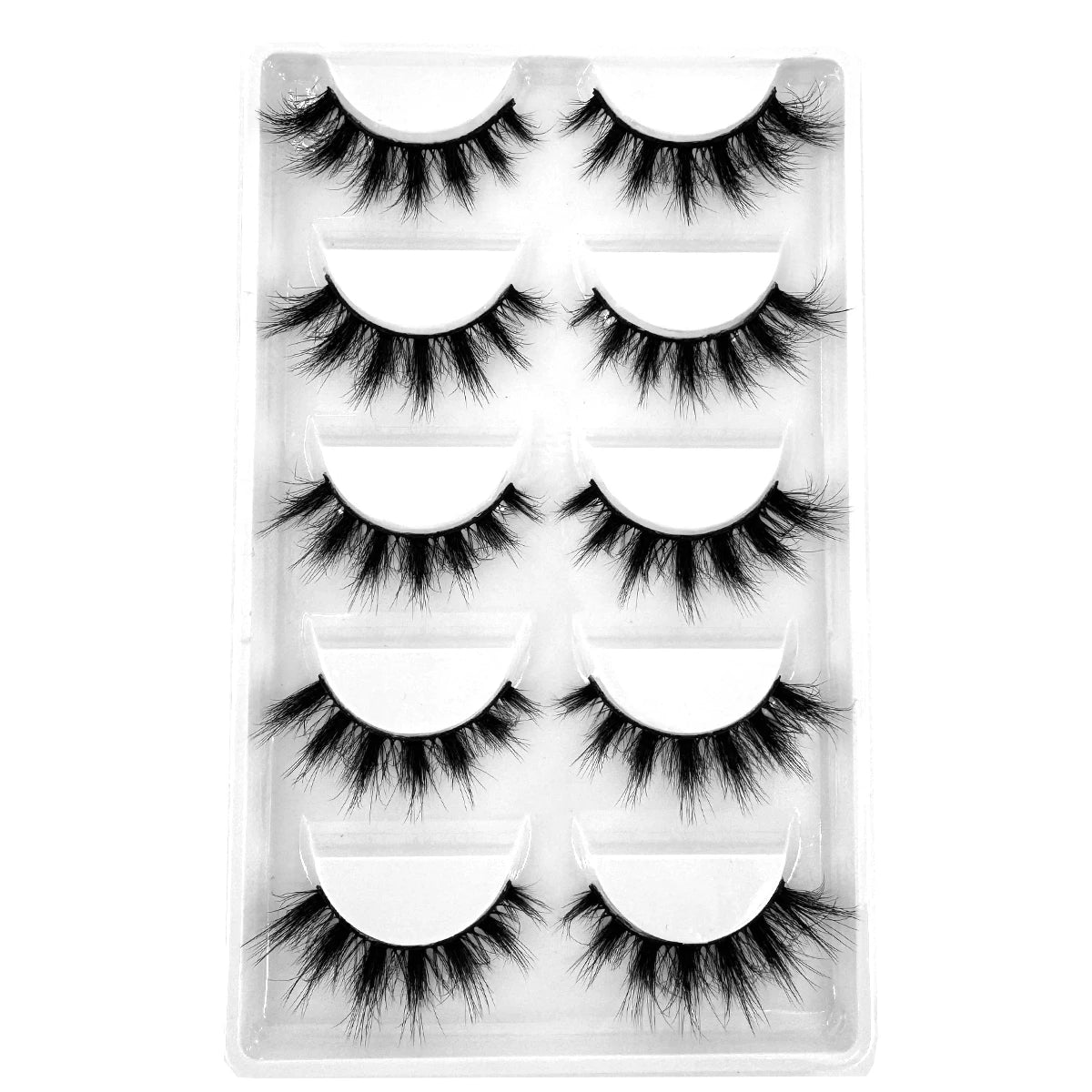 5 Pairs Natural Long False Eyelash Fake Lashes Long Makeup 3d Mink Lashes Extension Eyelash Reusable Mink Eyelashes for Beauty