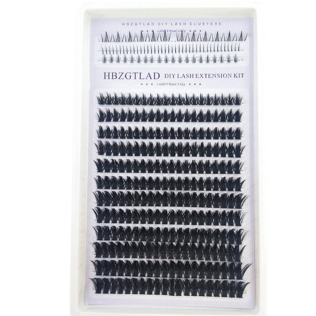 HBZGTLAD Spike eyelash clusters Wispy Cluster eyelash extensions mink strips lower eyelashes fairy hair combinations eyelash clu