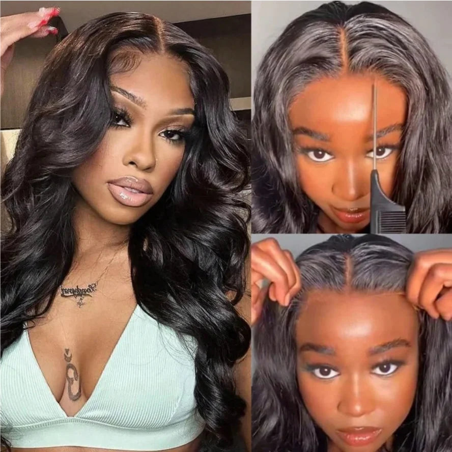 250% Body Wave 13x6 Full Hd Frontal Wig Wear And Go Glueless Human Hair Wigs For Women 7X5 Precut Lace Front Wig 30 34 inch