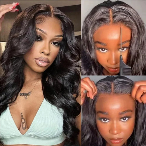 250% Body Wave 13x6 Full Hd Frontal Wig Wear And Go Glueless Human Hair Wigs For Women 7X5 Precut Lace Front Wig 30 34 inch