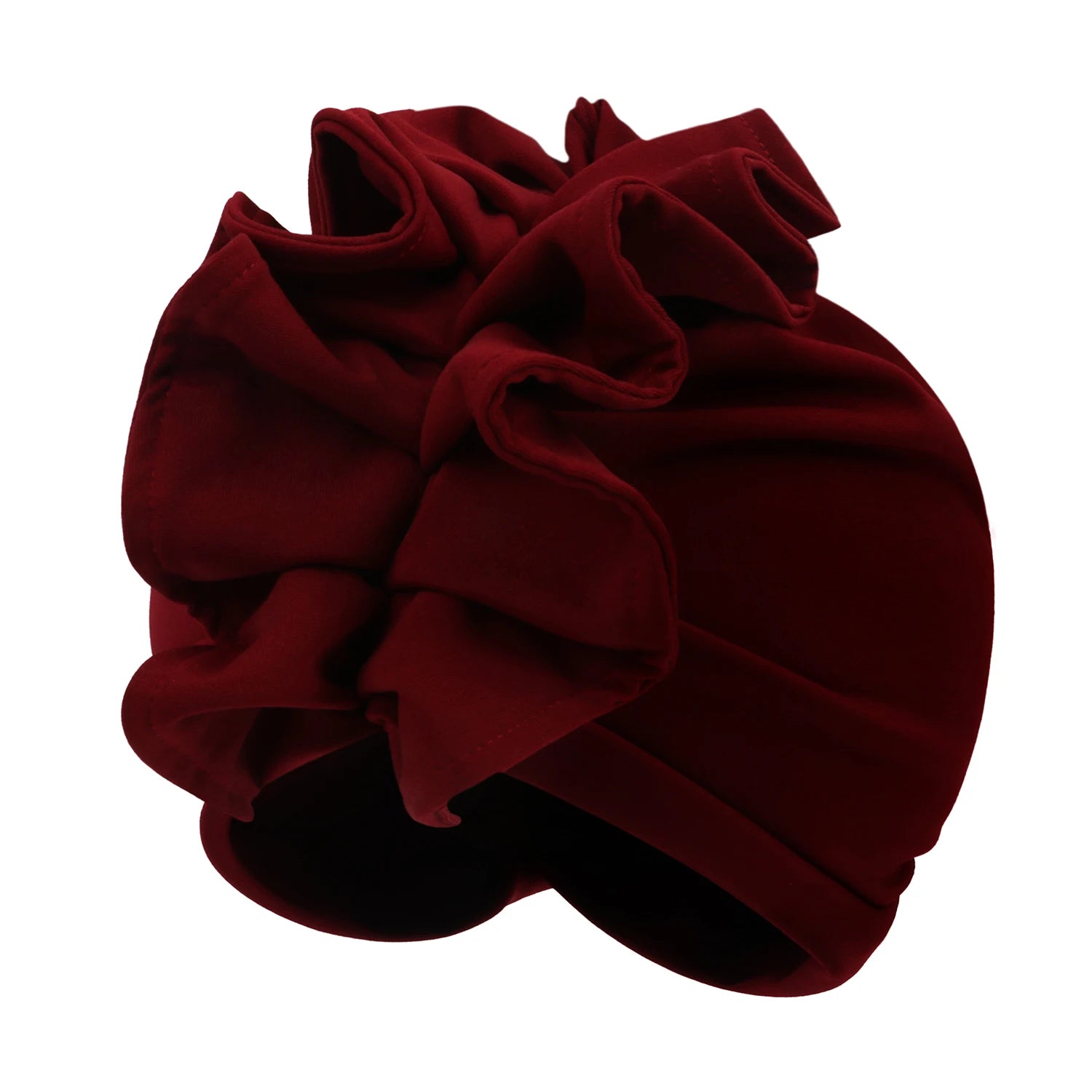 Ruffled Turban Cap for Women