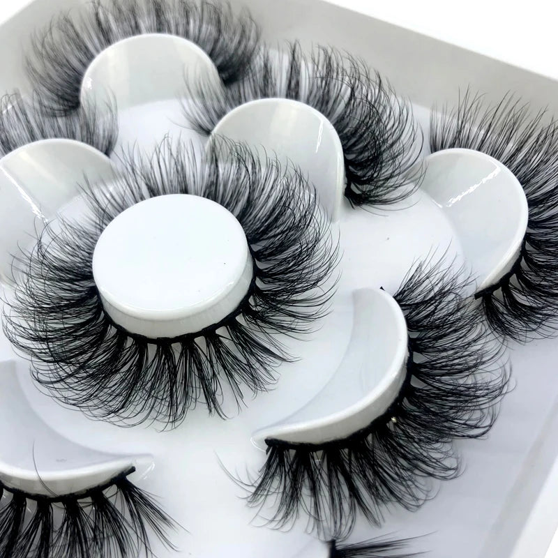 New 5 pairs 8-25mm natural 3D false eyelashes fake lashes makeup kit Mink Lashes extension mink eyelashes maquiagem