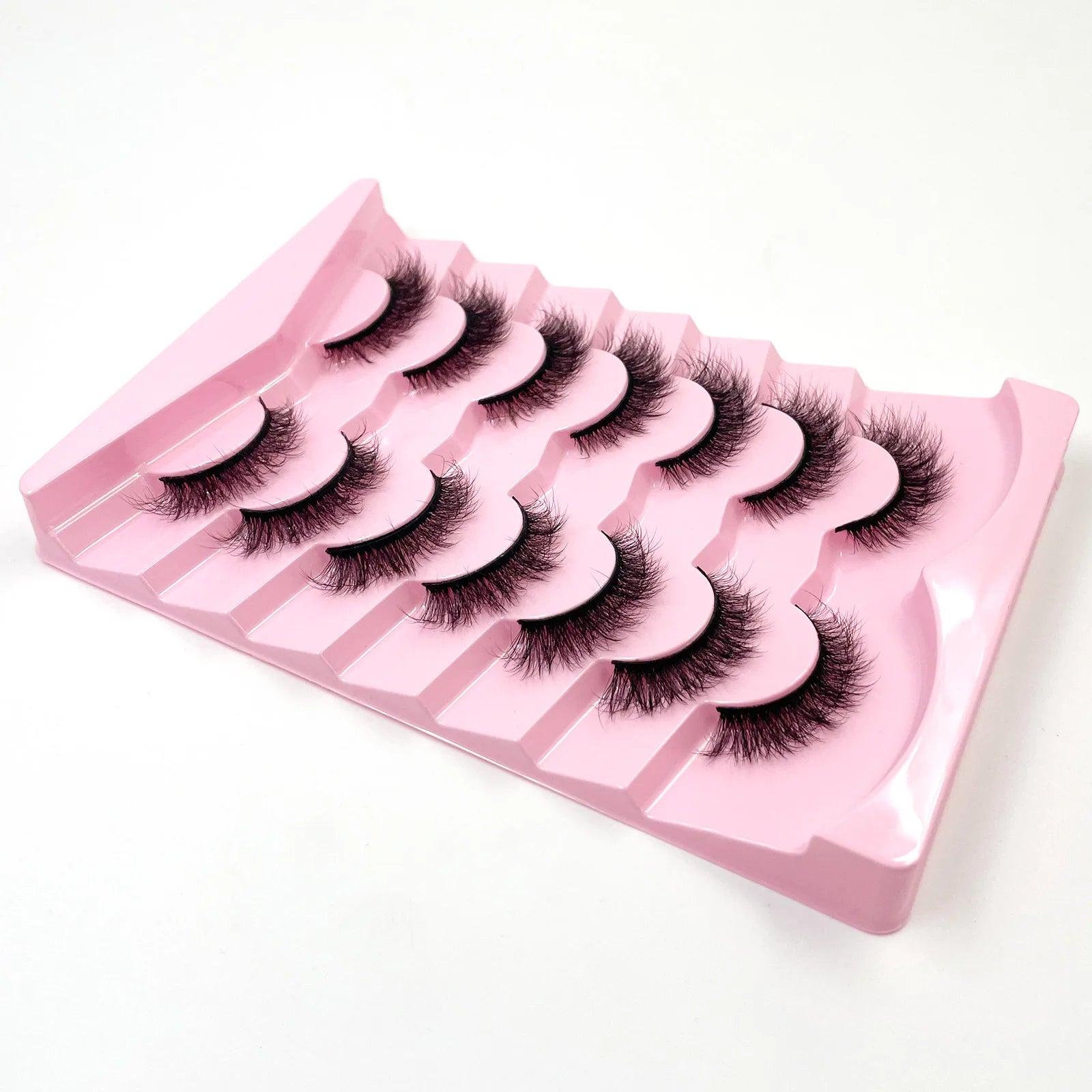 New 7 pairs of thick, 3D simulation mink fur fake eyelashesshort, dramatic fake eyelashes  wholesale full line fake eyelash make