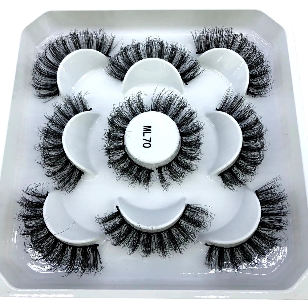 New 5 pairs 8-25mm natural 3D false eyelashes fake lashes makeup kit Mink Lashes extension mink eyelashes maquiagem