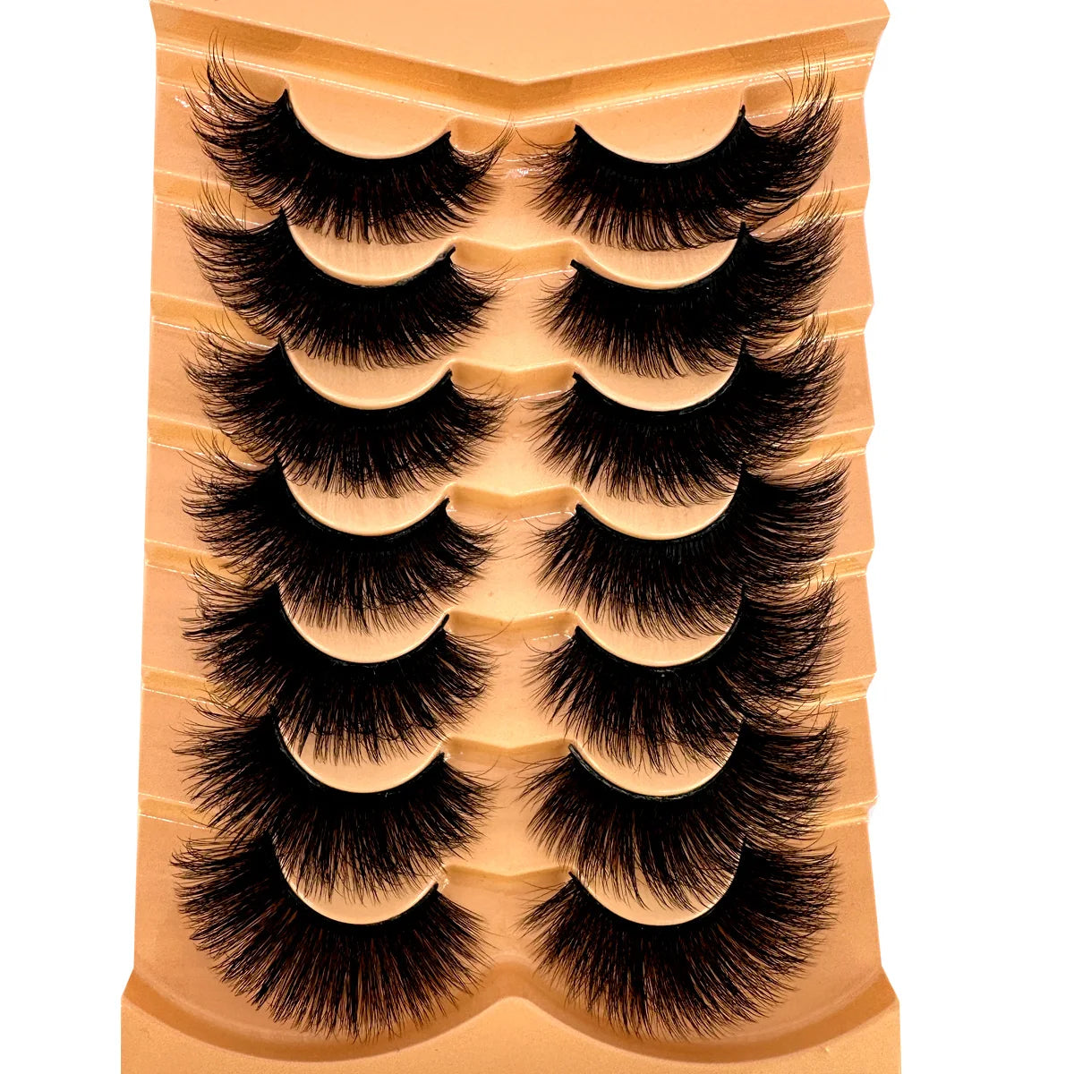 New 7 pairs of thick, 3D simulation mink fur fake eyelashesshort, dramatic fake eyelashes  wholesale full line fake eyelash make