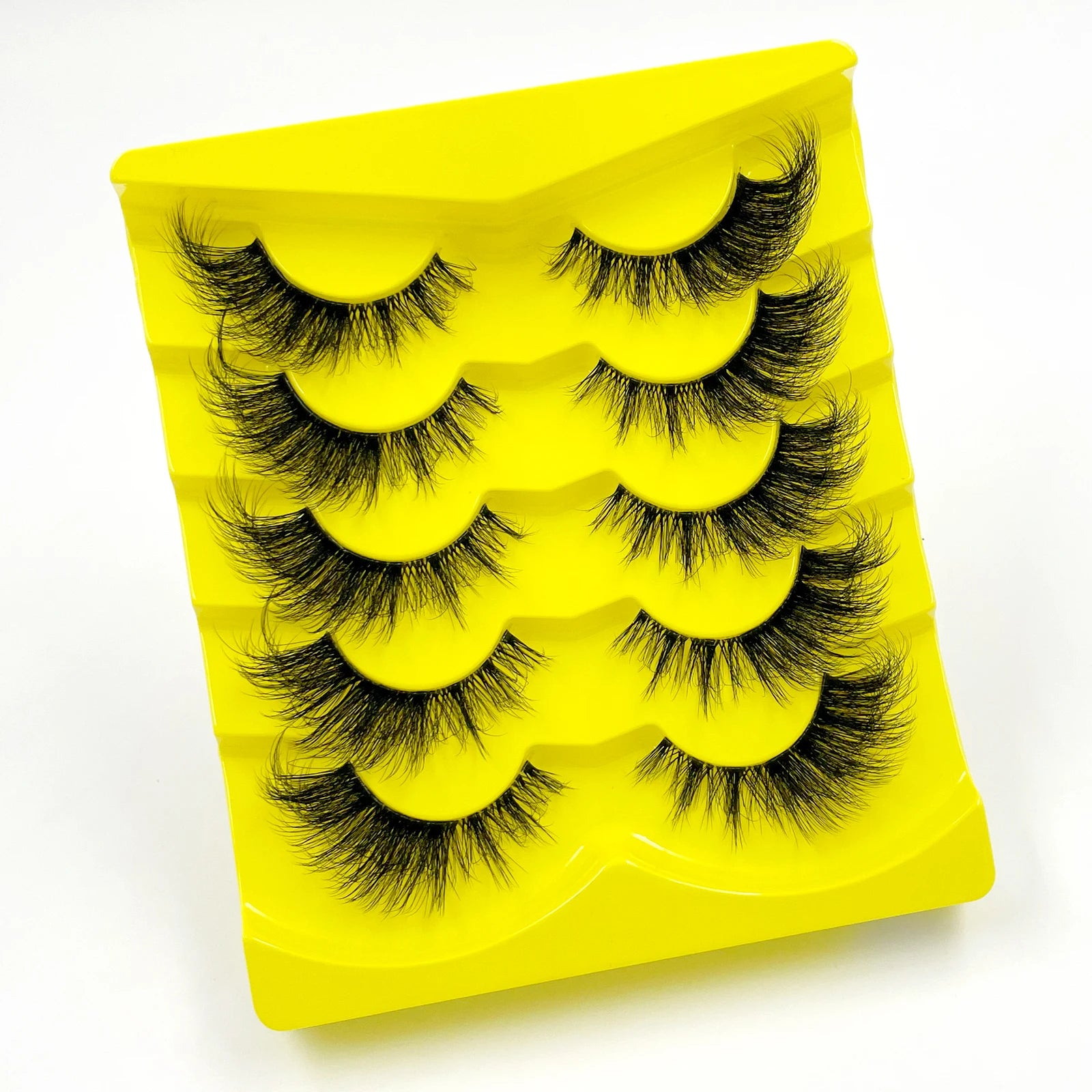NEW 5pairs Classic Hybrid Volume Lashes New Arrival Wispy D Curl Short Russian Strip Lashes Makeup False Eyelashes