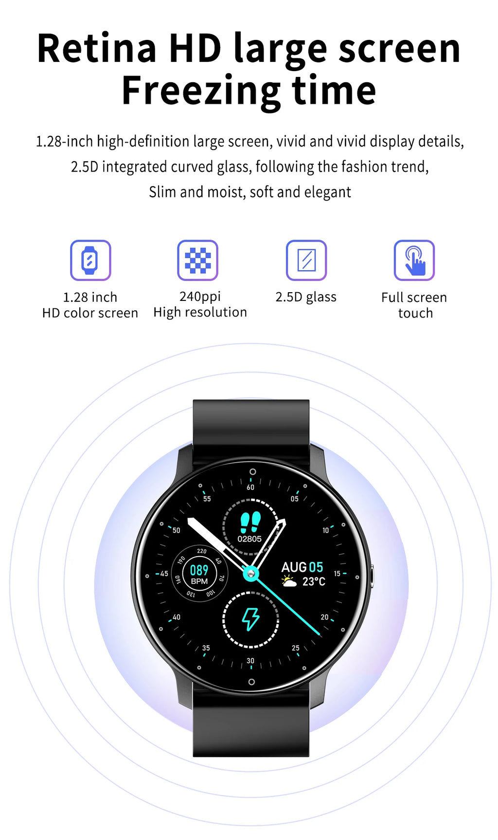 LIGE Fashion Smart Watch Men Sports Fitness Health Monitor New Watches IP67 Waterproof Bluetooth Call For Android ios Smartwatch