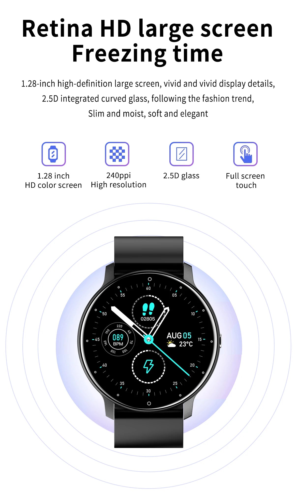 LIGE Fashion Smart Watch Men Sports Fitness Health Monitor New Watches IP67 Waterproof Bluetooth Call For Android ios Smartwatch