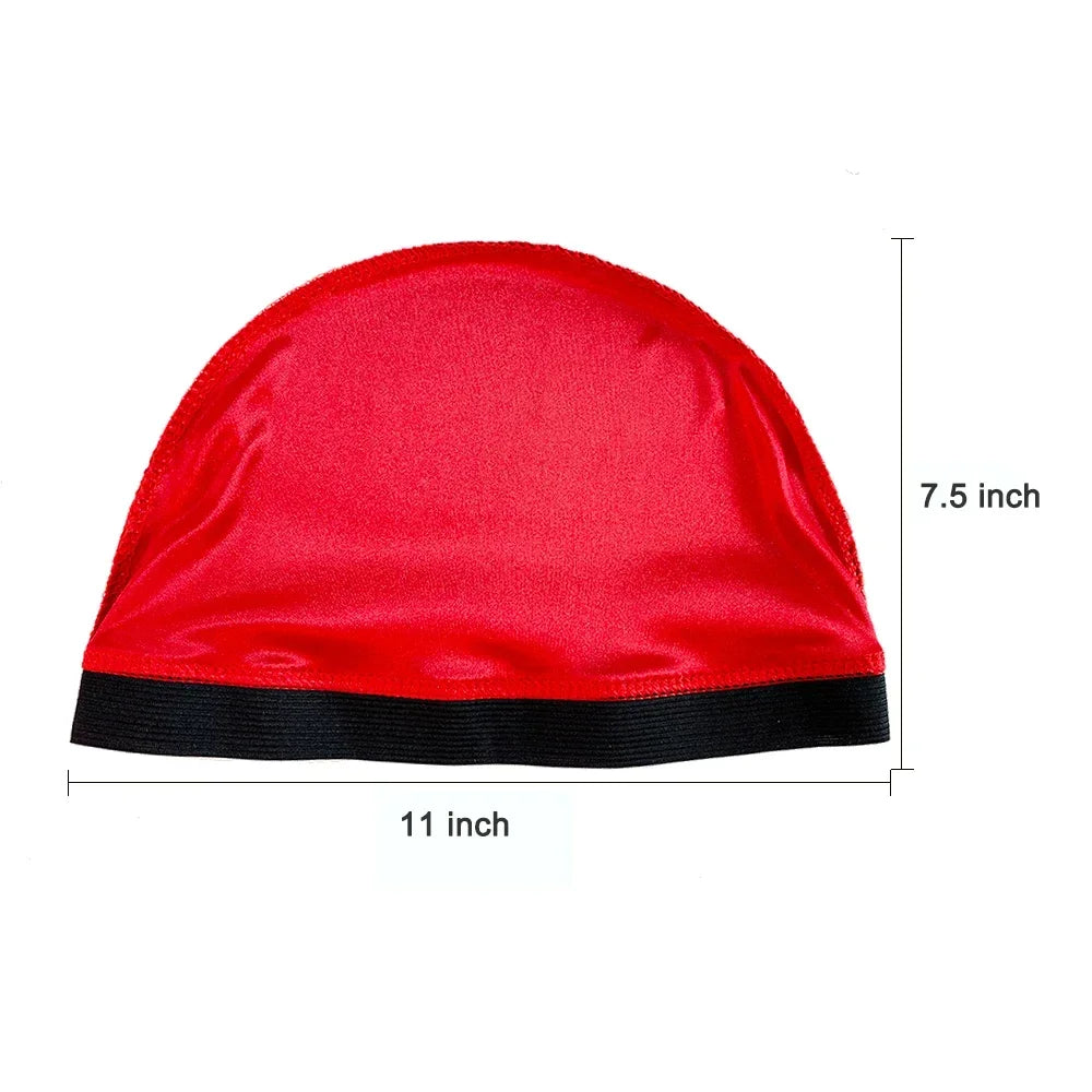 4PCS New Solid Color Wave Cap Men Soft Elastic Breathable Beanie Turban Hat Unisex Night Sleep Headcover Cancer Hair Loss Chemo
