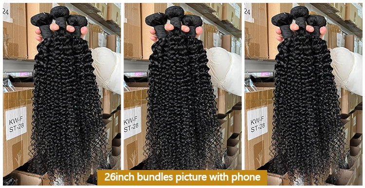 Kinky Curly Hair Bundles 100% Human Hair Raw Hair Bundles With 4X4 Closure Burmese Curly Hair Bundles Human Hair With Closure 3/4PCS 12-32Inch Soft Thick No Shedding Unprocessed Virgin Human Hair Bundles With Closure Hair Wea