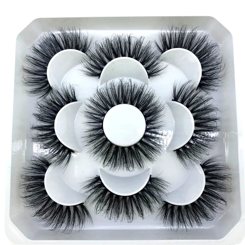 New 5 pairs 8-25mm natural 3D false eyelashes fake lashes makeup kit Mink Lashes extension mink eyelashes maquiagem