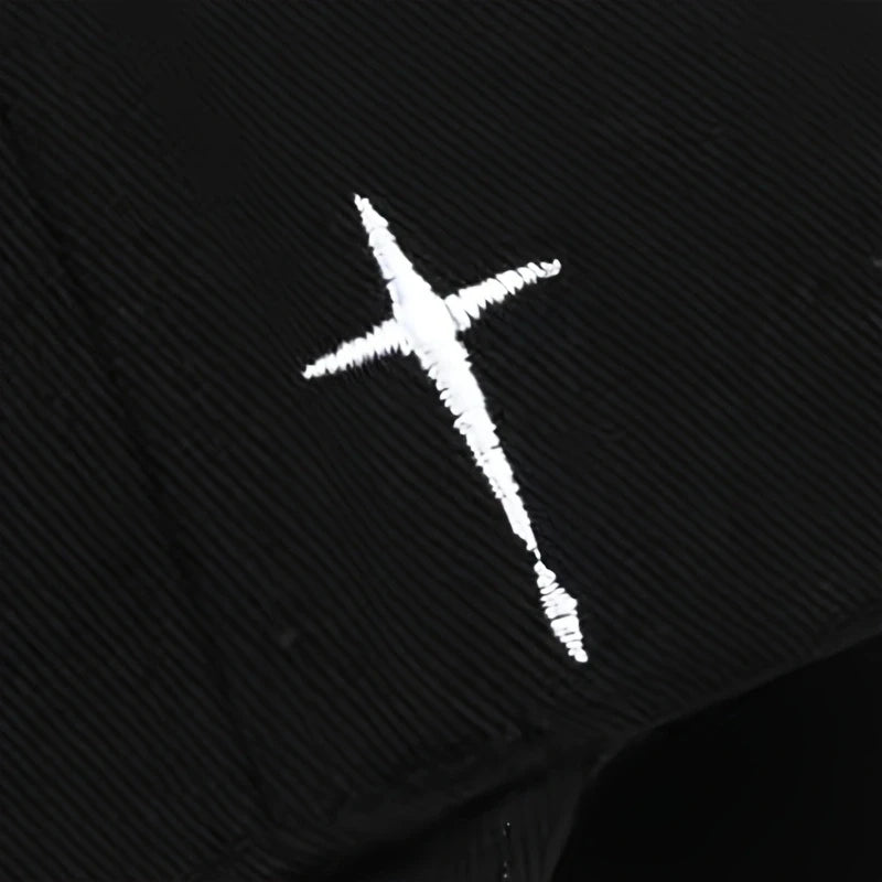 Unisex Side Cross Embroidery Baseball Caps Spring and Autumn Outdoor Adjustable Casual Hats Sunscreen Hat