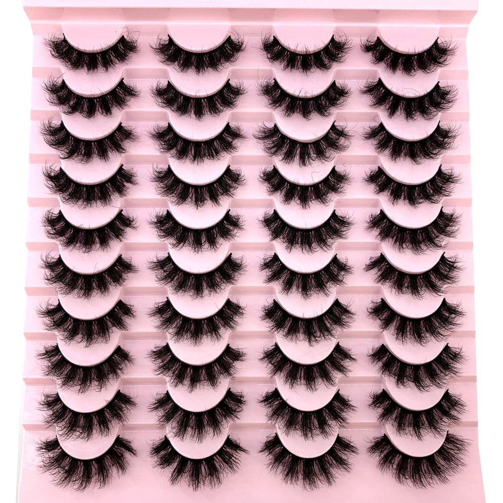 New 20 pairs natural Thick false eyelashes long makeup 6d mink eyelashes eyelash extension mink eyelashes for beauty