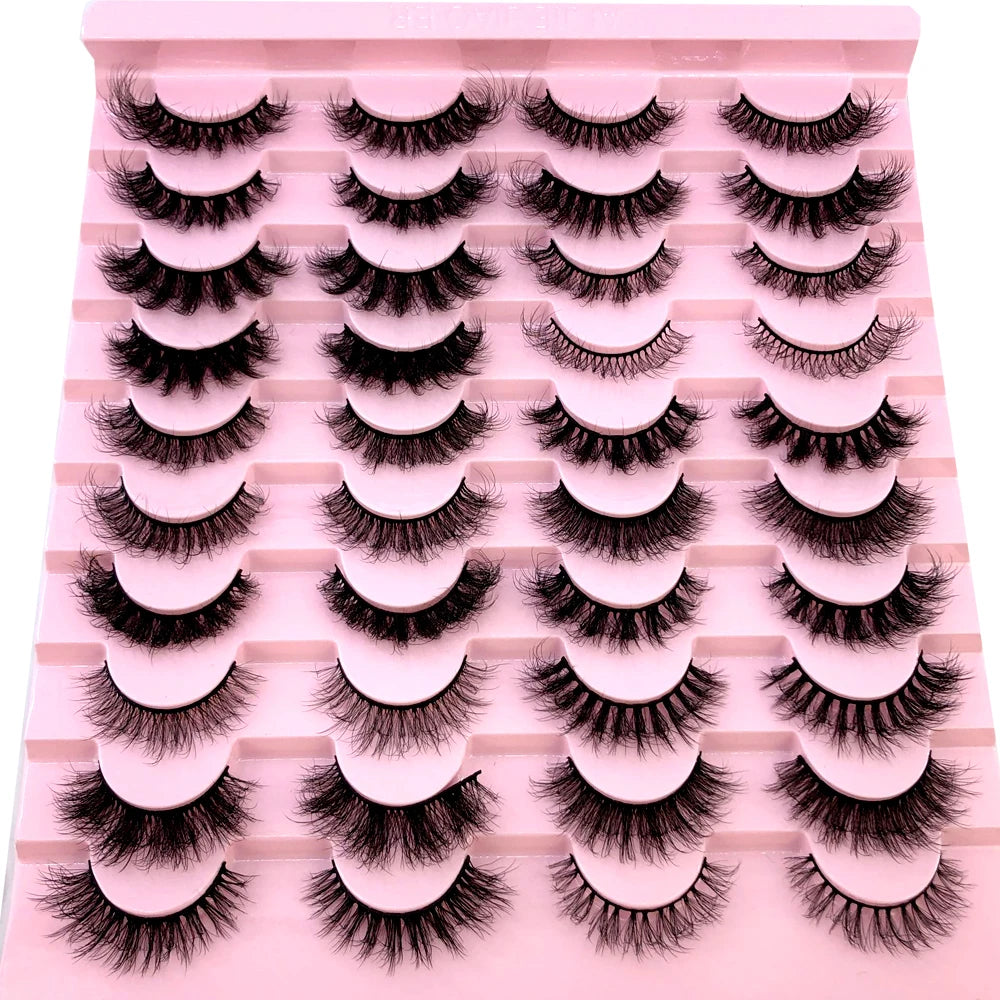 New 20 pairs natural Thick false eyelashes long makeup 6d mink eyelashes eyelash extension mink eyelashes for beauty