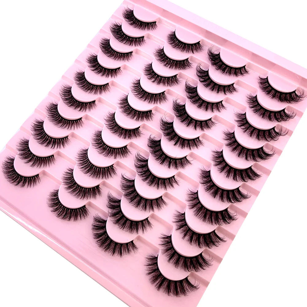 New 20 pairs natural Thick false eyelashes long makeup 6d mink eyelashes eyelash extension mink eyelashes for beauty