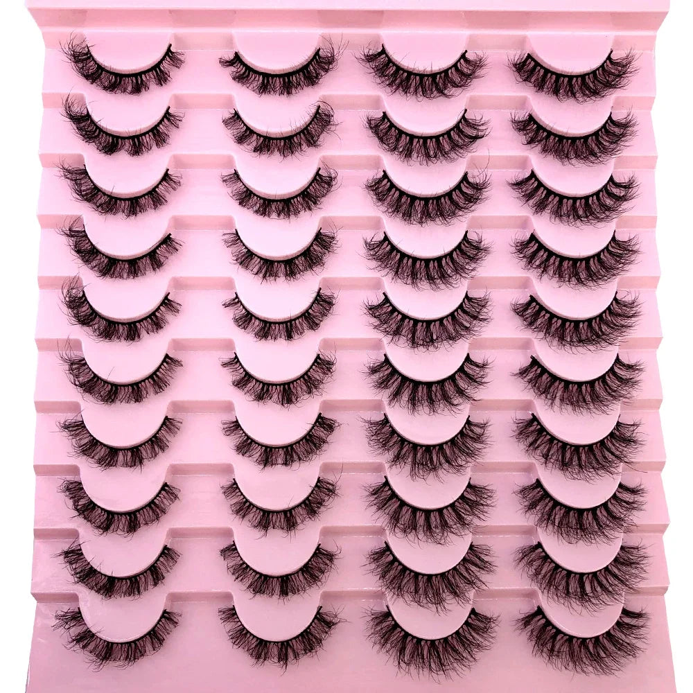 New 20 pairs natural Thick false eyelashes long makeup 6d mink eyelashes eyelash extension mink eyelashes for beauty