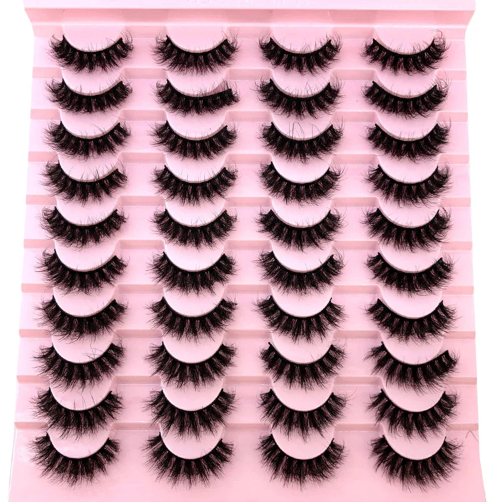 New 20 pairs natural Thick false eyelashes long makeup 6d mink eyelashes eyelash extension mink eyelashes for beauty