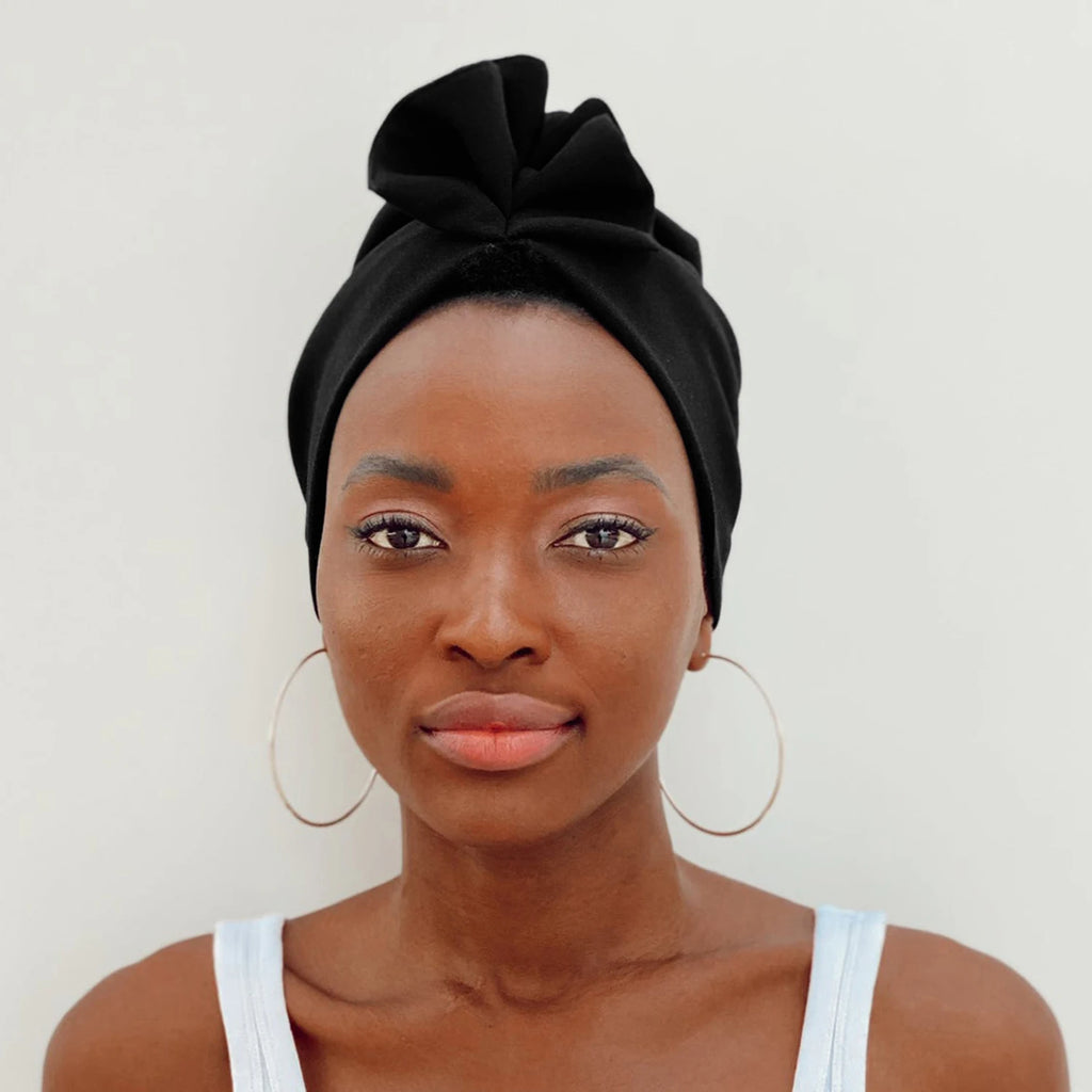 Ruffled Turban Cap for Women