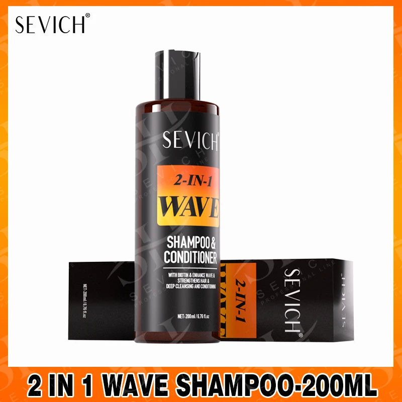 3.53oz Biotin Waves Control Pomade For Men Sevich Sport Strong Hold Wave Hair Gel With Brush Wavy Hair Oil Shampoo Conditioner