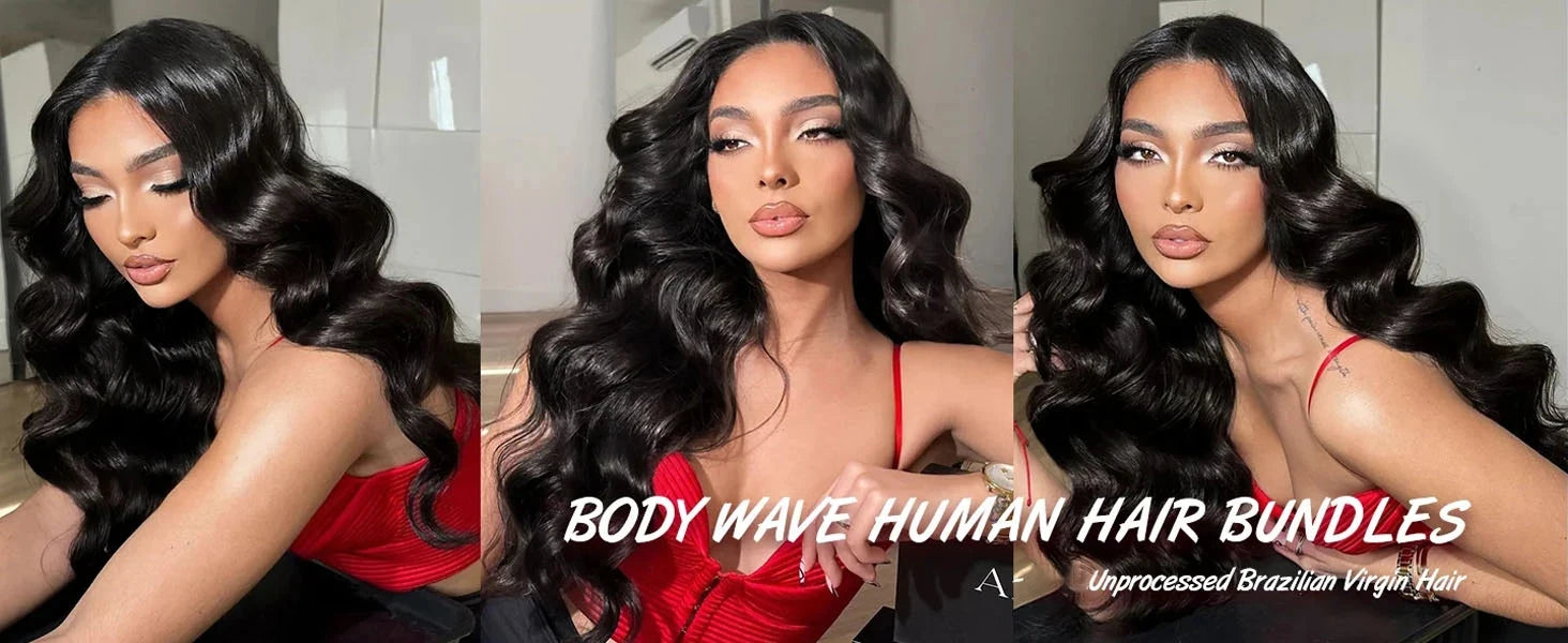 30 40Inch 3 4 Bundle Loose Body Wave Bundles Real Unprocessed Human Hair 16A Raw Hair Bundles Extensions Brazilian Natural Black