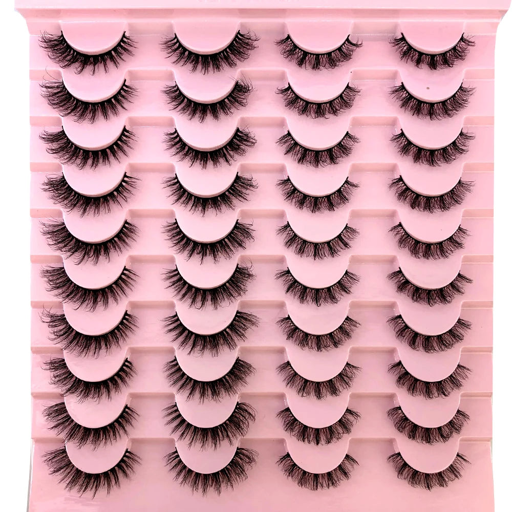 New 20 pairs natural Thick false eyelashes long makeup 6d mink eyelashes eyelash extension mink eyelashes for beauty
