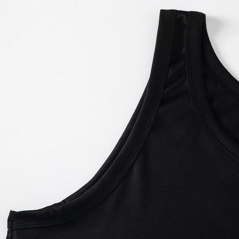 1/3/5 Men's Four Season Classic Solid Color Black Vest Youth Sports And Fitness Casual Top Sports And Comfortable T-shirt