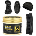 Men Shea Butter Wave Control Pomade 360 Style Strong Hold Long Lasting Curly Hair Cream or Brush or Silk Rag Cap Tools Accessory