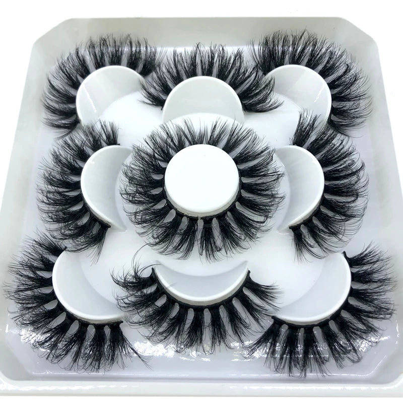 New 5 pairs 8-25mm natural 3D false eyelashes fake lashes makeup kit Mink Lashes extension mink eyelashes maquiagem