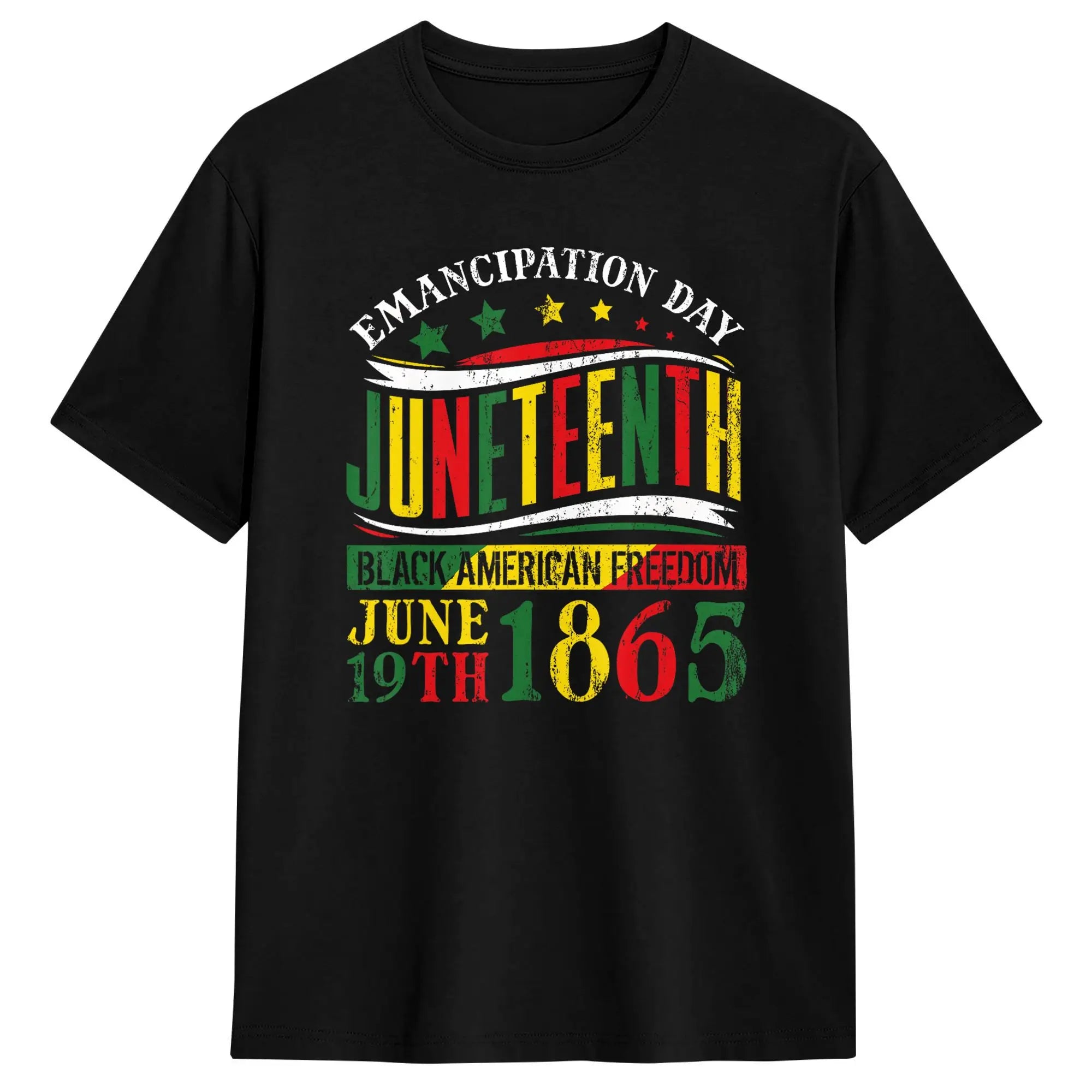 Juneteenth Heart Fists Black History Melanin T Shirt Men's  Cotton Casual T-Shirts Crewneck  Tees Short Sleeve Clothes Gift Idea