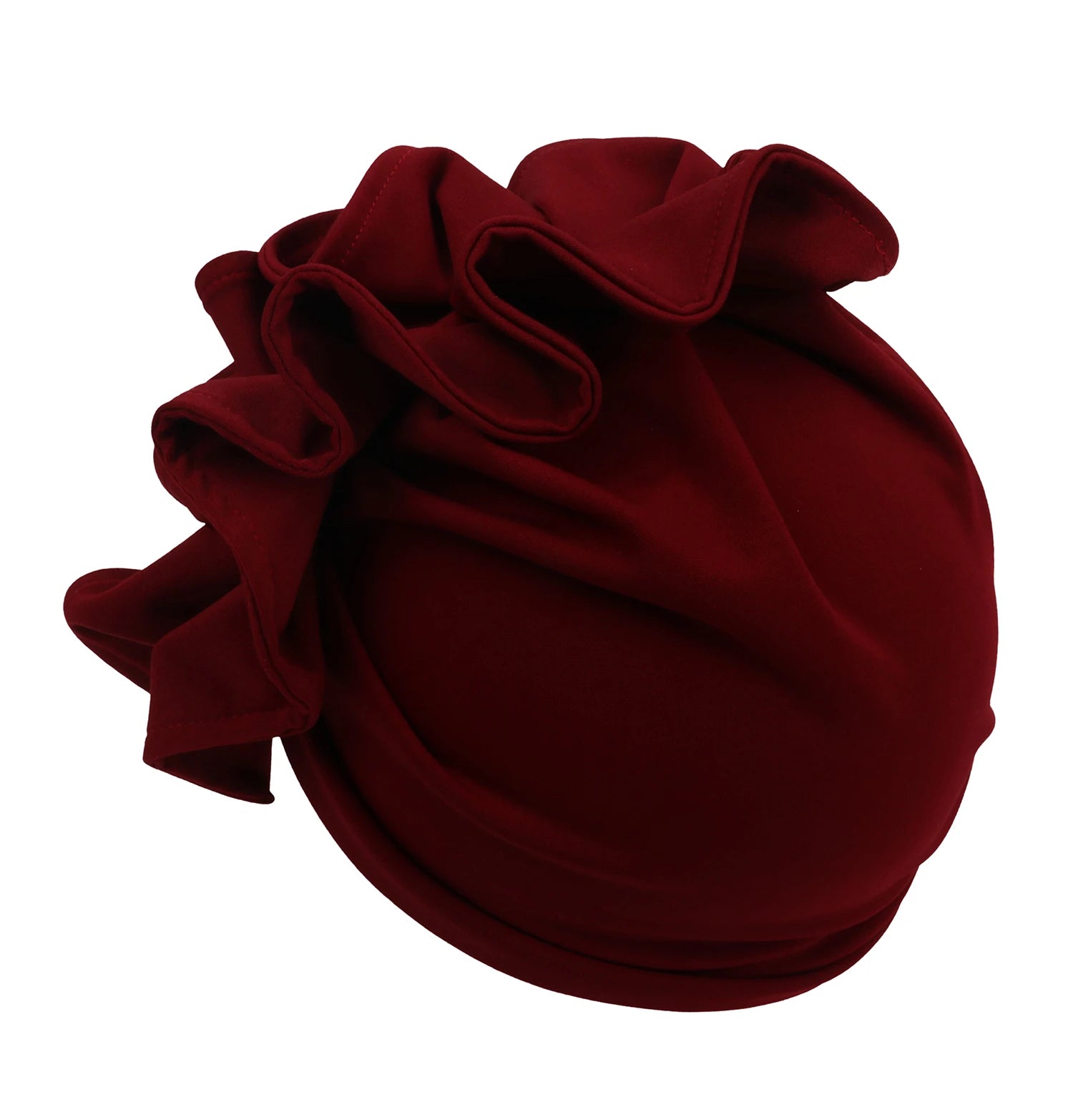 Ruffled Turban Cap for Women