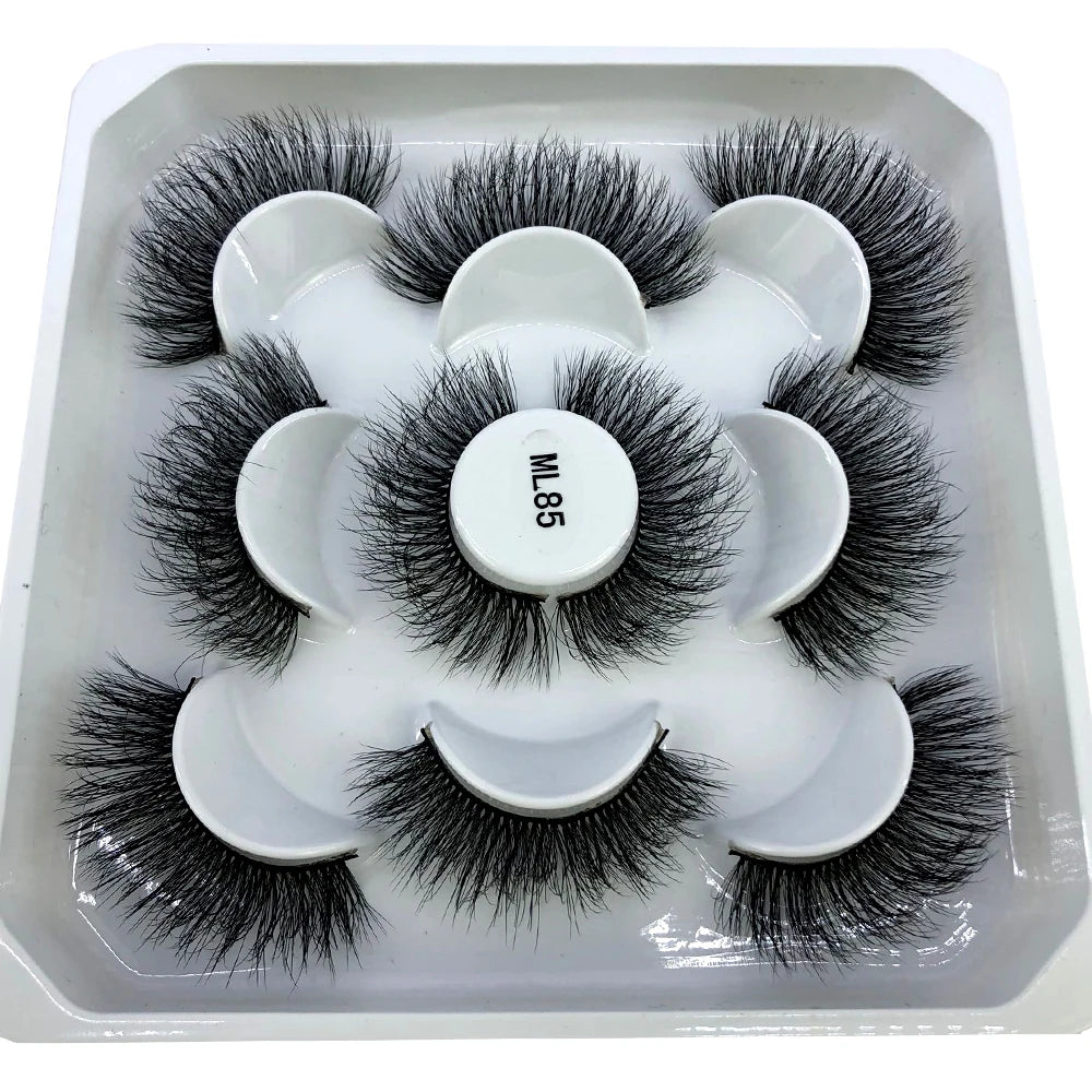 New 5 pairs 8-25mm natural 3D false eyelashes fake lashes makeup kit Mink Lashes extension mink eyelashes maquiagem