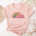Reading Rainbow Shirt Retro Librarian Shirts Teacher Appreciation Tees Retro Comfort Rainbow School Tee Book Lover Gift
