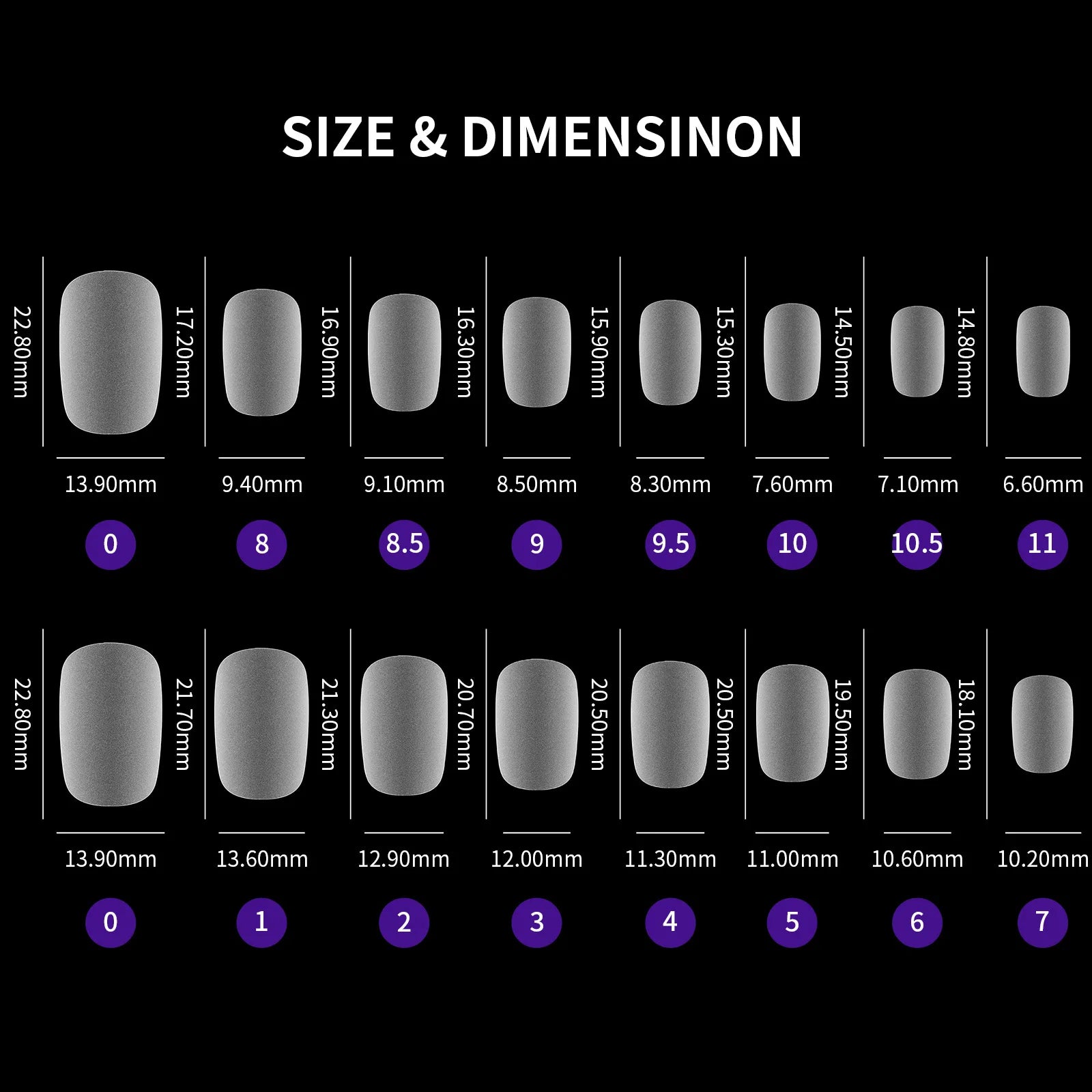 420pcs/box Frosted Version False Nails Press On Acrylic Nails Almond Mixed Size Short Style Ultra Thin Traceless Nail Tips