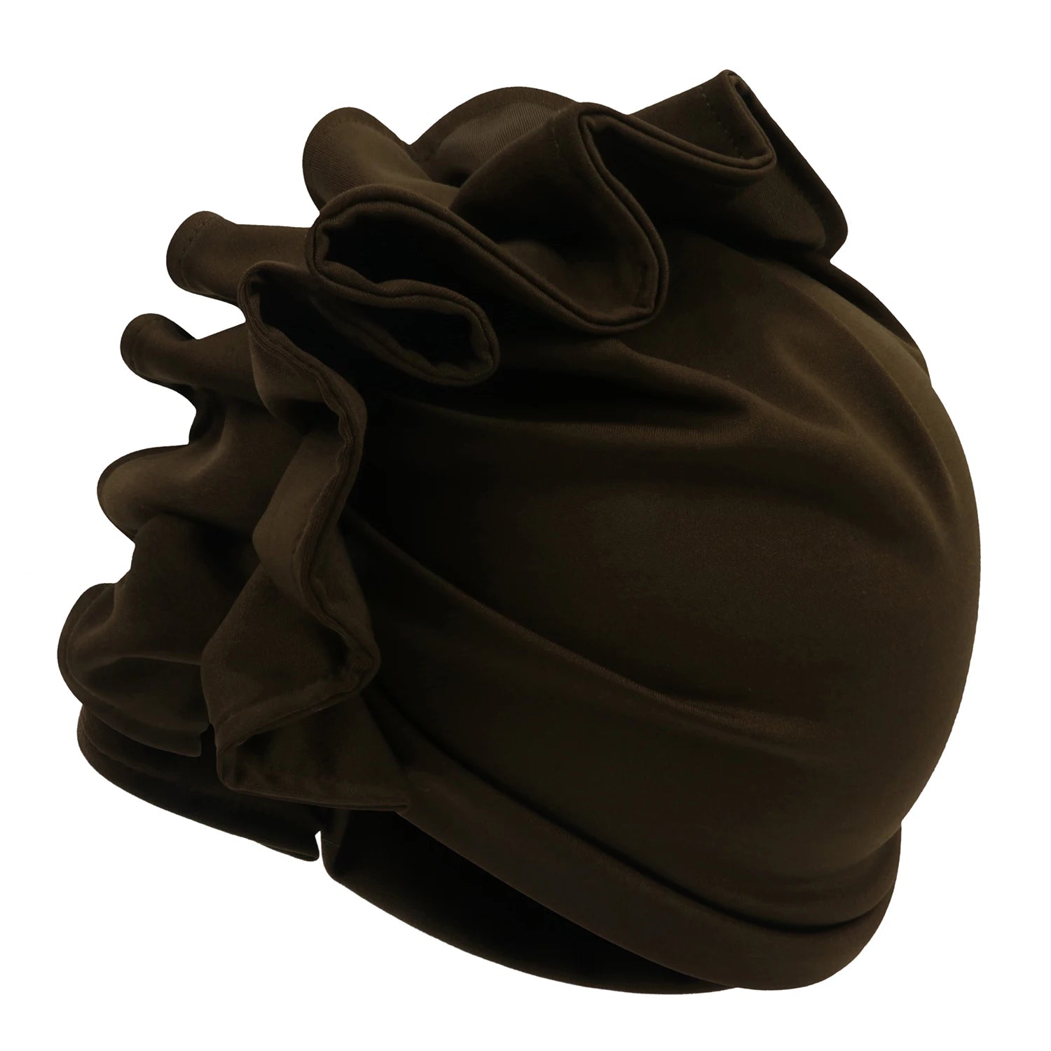 Ruffled Turban Cap for Women