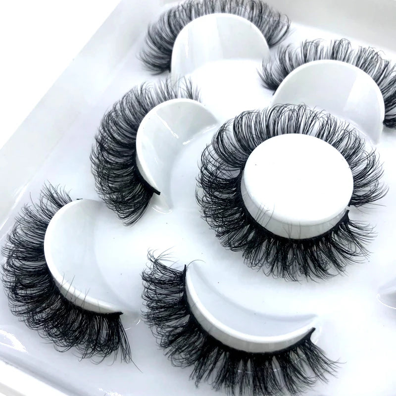 New 5 pairs 8-25mm natural 3D false eyelashes fake lashes makeup kit Mink Lashes extension mink eyelashes maquiagem