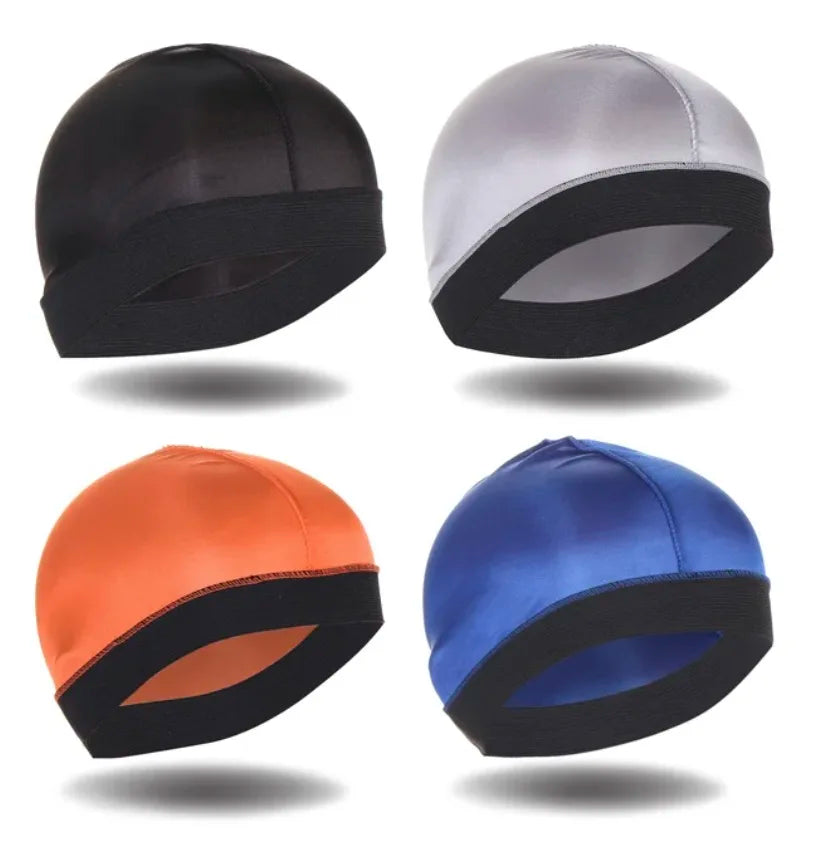 4PCS New Solid Color Wave Cap Men Soft Elastic Breathable Beanie Turban Hat Unisex Night Sleep Headcover Cancer Hair Loss Chemo
