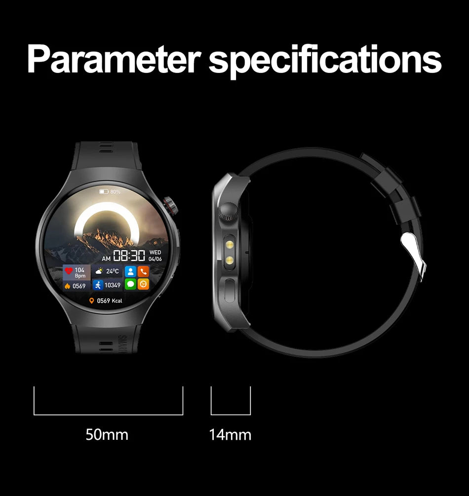 New Smart Watch Men Full Touch Screen Compass Bluetooth Call Flashlight Sports Activity Fitness Heart Rate Waterproof Smartwatch