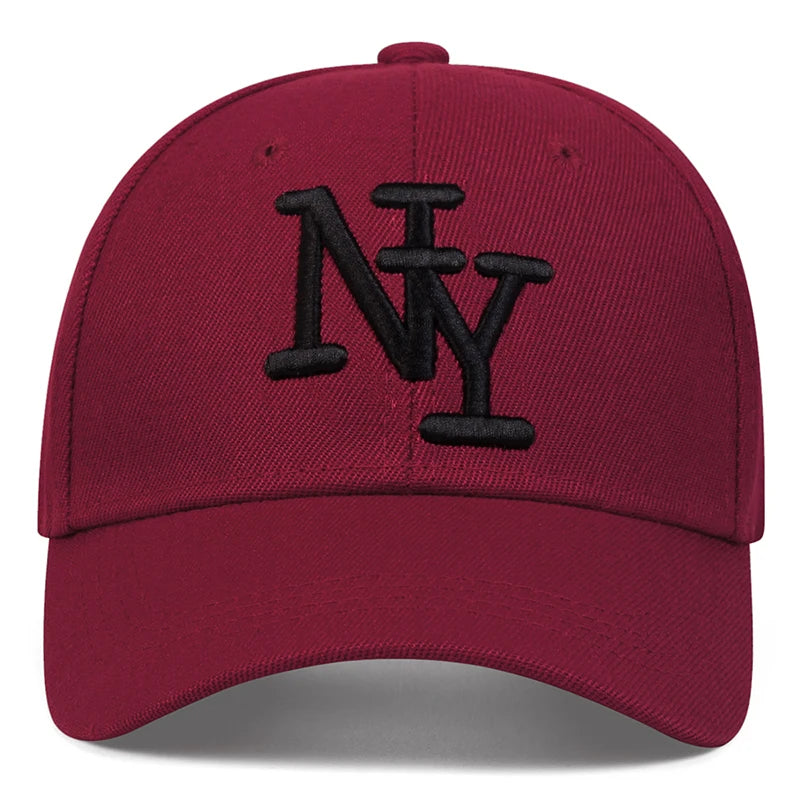Unisex NY Letter Embroidery Baseball Caps Spring Autumn Outdoor Adjustable Casual Hats Sunscreen Hat
