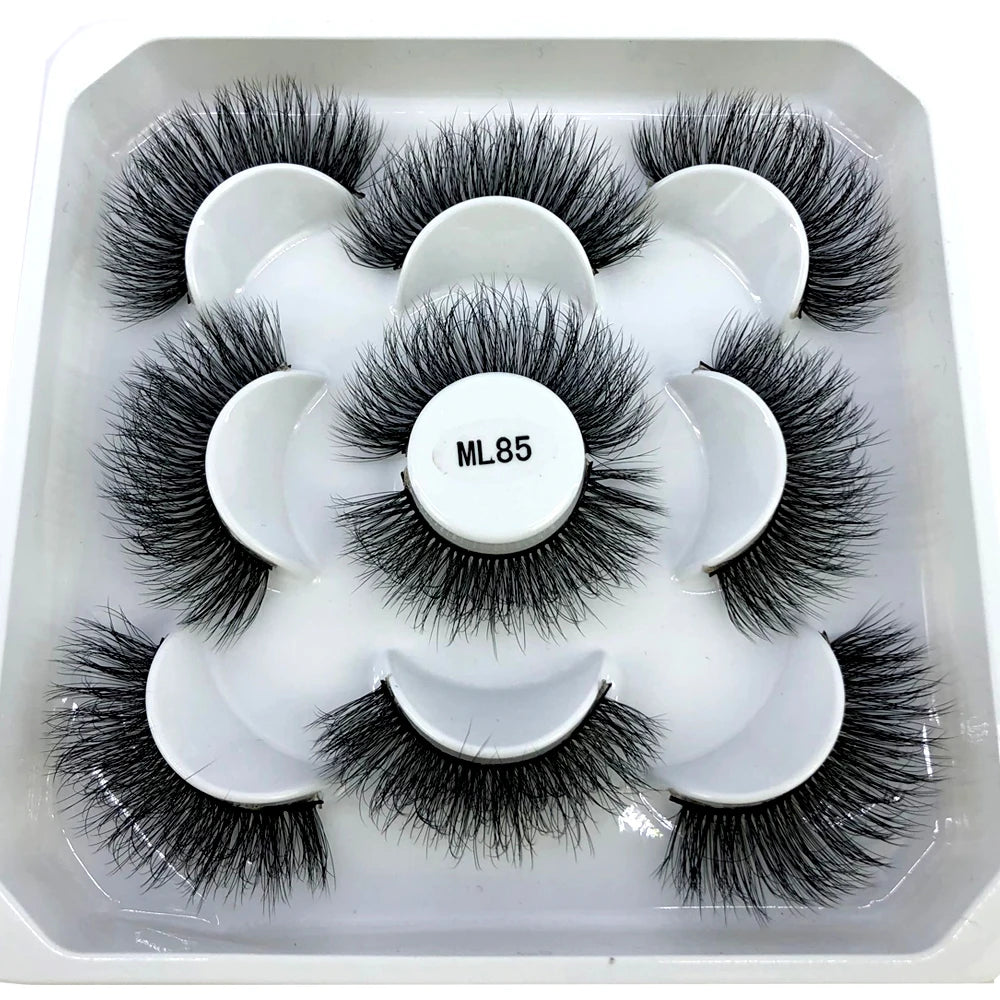 New 5 pairs 8-25mm natural 3D false eyelashes fake lashes makeup kit Mink Lashes extension mink eyelashes maquiagem