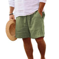 2025 Linen fabric summer Sports Shorts Men Beaching Shorts pocket Bodybuilding Sweatpants Fitness Jogger Running Gyms Men Shorts