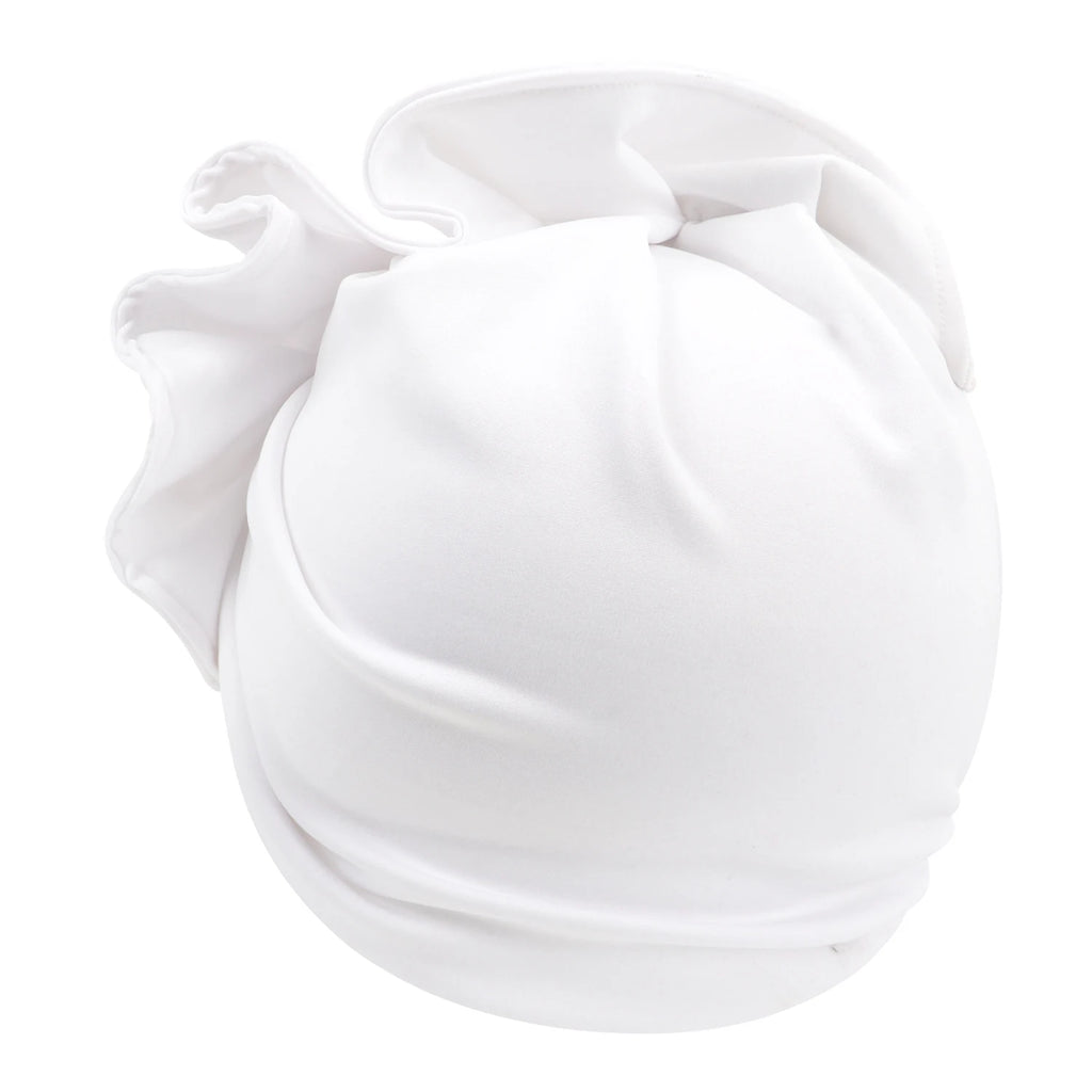 Ruffled Turban Cap for Women
