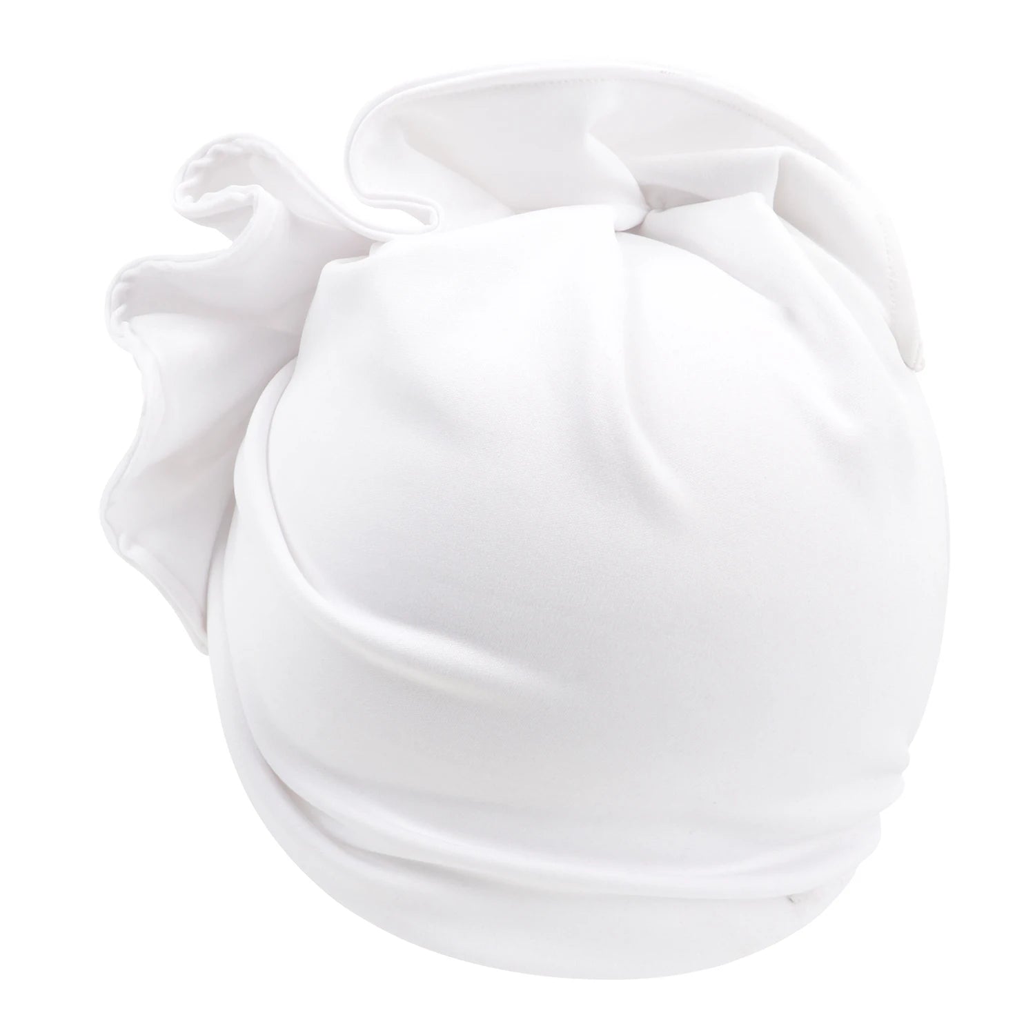 Ruffled Turban Cap for Women